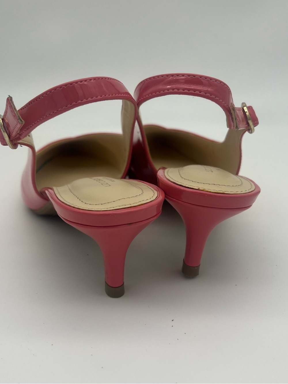 Liz Claiborne Slingback Kitten Heel Pink Women’s size 9 pointed toe shoes patent - Picture 4 of 8